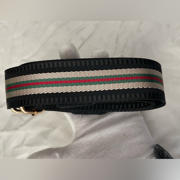 Adjustable Black Stripes Polyester Crossbody Bag Strap - NWOT - Picture 6 of 7
